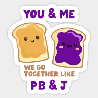 pbj you & me (grape) Sticker